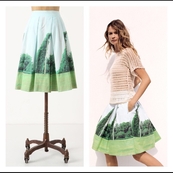 🌳 Anthro Sarah Ball Kudzu skirt - Picture 2 of 4